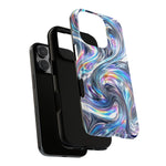 Chrome Metallic Swirl  Art Tough Phone Case