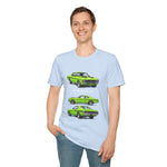 1971 Demon Green Classic Muscle Car T-Shirt | Vintage Coupe Illustration