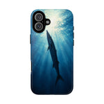 Barracuda Silhouette Phone Case, Sunlit Marine Art Tough Cover