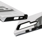White MK4 Supra Phone Case, Retro 90s JDM Tough Cover for Car Enthusiasts