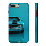 Muscle Car Phone Case Teal 69 Camaro SS, Retro Classic Cover, Guys Gift
