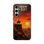 Western Sunset Cowboy Phone Case | Rugged Protective Cover