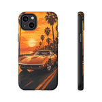 Orange Corvette C3 Stingray Sunset Palms Phone Case