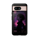 Melancholy Data Poster Phone Case, Glitch Anime Sky Tough Cover