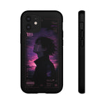 Melancholy Data Poster Phone Case, Glitch Anime Sky Tough Cover