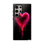 Melting Glitch Heart Neon Phone Case