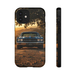 70 Chevelle SS Phone Case, Blue Muscle Car Golden Hour Dirt Road Cover