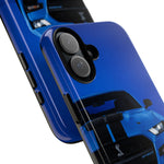 Blue Mustang Art Phone Case, GT500 American Muscle Car Tough Cover for Men