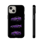 MK4 Supra Phone Case Purple, Three-View Vector Cover