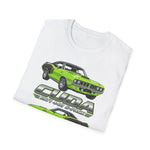 1971 Cuda 440 Muscle Car T-Shirt | Classic Barracuda Trio Illustration