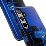 Blue Mustang Art Phone Case, GT500 American Muscle Car Tough Cover for Men