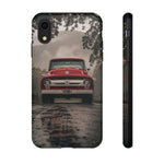 F100 Phone Case, Red White Classic Truck Foggy Road Cover, Gift