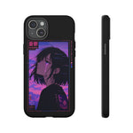 Melancholy Anime Girl Phone Case Vaporwave Tough Case