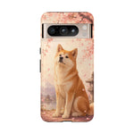 Akita Cherry Blossom Phone Case Sakura Dog Lover Gift