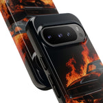 Black Charger Classic Muscle Flames Tough Phone Case Cover Gift