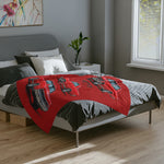 1965 GTO Red Car Blanket | Velveteen Microfiber Throw