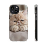 Persian Kitten Phone Case, Sleepy Macro Close-Up Portrait Cover