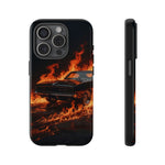 Black Charger Classic Muscle Flames Tough Phone Case Cover Gift