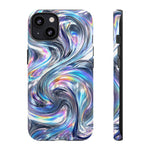 Chrome Metallic Swirl  Art Tough Phone Case