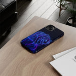 Neon Blue Tiger phone case | tough protective cover