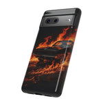 Black Charger Classic Muscle Flames Tough Phone Case Cover Gift