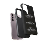 Silver Hakosuka Skyline Classic Sports Car Tough Phone Case for JDM Fans