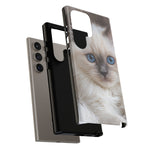Ragdoll Kitten Phone Case, Blue Eyes Macro Portrait Cover, Gift