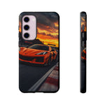 Orange C8 Z06 Flat Plane V8 Speed Art Tough Phone Case