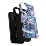 Chrome Metallic Swirl  Art Tough Phone Case