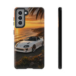Supra MK4 Super White Targa Coastal Art Tough Phone Case