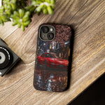 Red FD RX-7 Blossom Alley Tough Phone Case - Rain-Slicked Night