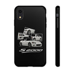 White S2000 Roadster Collage JDM Tough Phone Case Cover Gift
