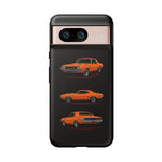 1970 Challenger Phone Case Orange, Three-View Vector Tough Cover