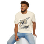 F-22 Raptor Minimalist silhouette Aviation T-Shirt for Pilots and Airplane Enthusiasts