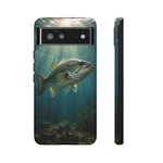 Largemouth Bass Phone Case, Sunlit Underwater Tough Cover, Gift