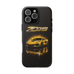 Z06 Corvette Phone Case, Yellow Neon Chrome Studio Cover