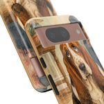 Guilty Basset Hound Phone Case, Muddy Watercolor Art Cover