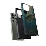Largemouth Bass Phone Case, Sunlit Underwater Tough Cover, Gift