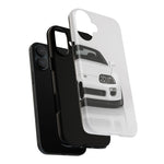 White MK4 Supra Phone Case, Retro 90s JDM Tough Cover for Car Enthusiasts