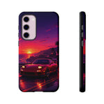 FD RX-7 Retro Sunset Sports Car Tough Case | Neon Vaporwave Beach Drive