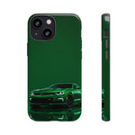 Racing Green Camaro Phone Case, Sports Muscle Car Tough Cover