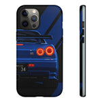 R34 Skyline Afterburner Rear GT-R Tough Phone Case for JDM Fans