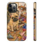 Guilty French Bulldog Phone Case, Confetti Watercolor Cover
