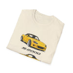 Yellow S2000 Car Trio Illustration T-Shirt | Sports Car JDM Design