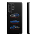 1970 Chevelle SS Phone Case Blue, Three-View Vector Tough Cover