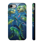 Mahi School Frenzy Phone Case Saltwater Fishing Gift for Anglers