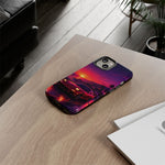 FD RX-7 Retro Sunset Sports Car Tough Case | Neon Vaporwave Beach Drive