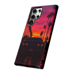 Matte Black Challenger Sunset Tough Phone Case - Palm Silhouette