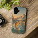 Leaping Golden Trout Lake Scene phone case | Tough Cover