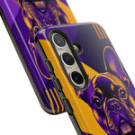 French Bulldog Pop-Art Portrait Tough Phone Case - Purple Gold